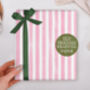 Valentine Wrapping Paper With Pink Stripe Pattern, Three Sheet Pack, thumbnail 2 of 3