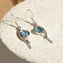 Sterling Silver Labradorite Teardrop Dangle Earrings, thumbnail 1 of 7