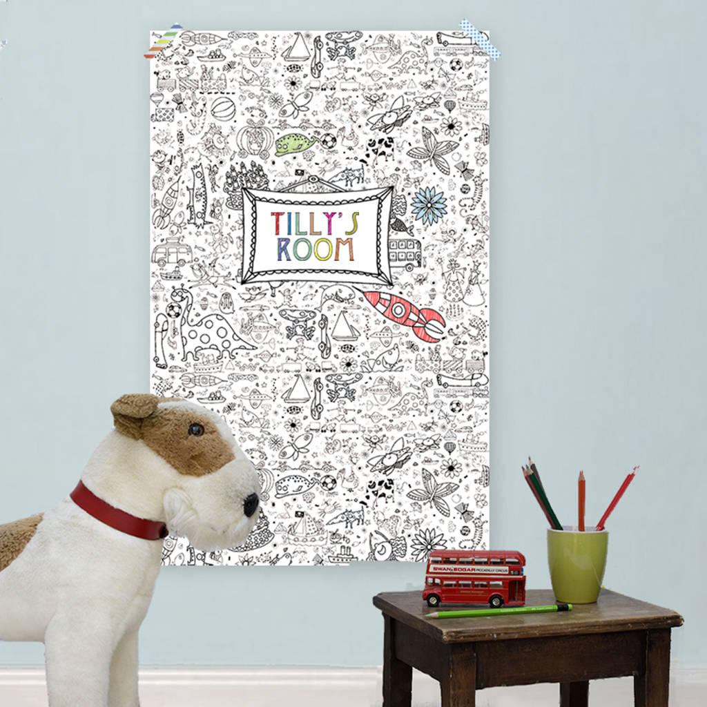 personalised colour in giant wall poster great britain by eggnogg ltd