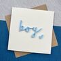 Acrylic Embellishment New Baby Boy Card, thumbnail 2 of 4