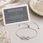 Sister Infinity Bracelet Gift With Meaningful Card, thumbnail 1 of 6