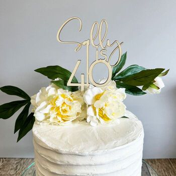 Personalised Wooden Name And Age Cake Topper Birthday, 4 of 4