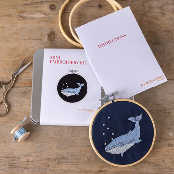 Mini Whale Embroidery Kit, 4 of 6