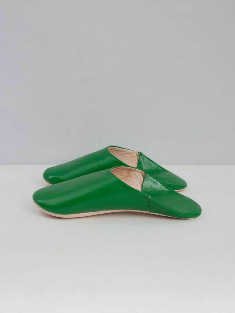 Women's Basic Moroccan Leather Slippers By Bohemia | notonthehighstreet.com