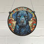 Labrador Black Stained Glass Effect Suncatcher, thumbnail 1 of 6