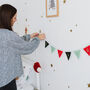 Personalised Red And Green Christmas Bunting, thumbnail 6 of 9