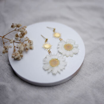 Daisy Sunrise Stud Earrings In Gold Plated Silver, 4 of 8