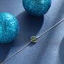 Sterling Silver Natural Green Jade Planet Pendant Necklace, thumbnail 2 of 9