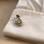 French Horn Silver Cufflinks Gift For Musicians 316 L Stainless Steel Music Accessory, thumbnail 4 of 4