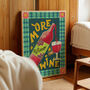 More Wine Art Print, Wine Illustration, thumbnail 5 of 9