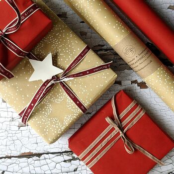 Kraft Paper White Stars Wrapping Paper 3m, Recyclable, 3 of 5