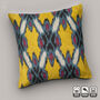 Traditional Yellow Ikat Cushion Cover, thumbnail 4 of 7