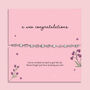 A Wee Congratulations Silver Plated Twist Bracelet | Congratulations Gift For Her, thumbnail 1 of 6