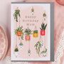 Peach 'Love' Happy Birthday Mum Card With Houseplants, thumbnail 1 of 2