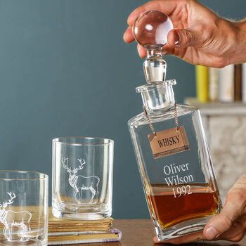 Personalised Whisky Decanter Gift For Dad, 3 of 9