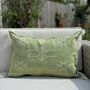 Handmade Moroccan Cactus Silk Cushion Cover, Lime Green, thumbnail 1 of 4
