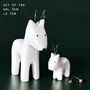 White Porcelain Reindeer Christmas Decor Set Of Two, thumbnail 2 of 3