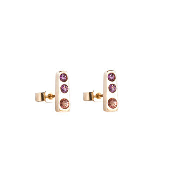 Box Of Light Gold, Ruby And Sapphire Stud Earrings, 4 of 4