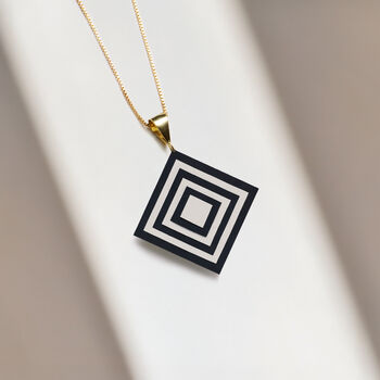 Matching Earrings And Necklace Stripey Diamond Set, 10 of 12