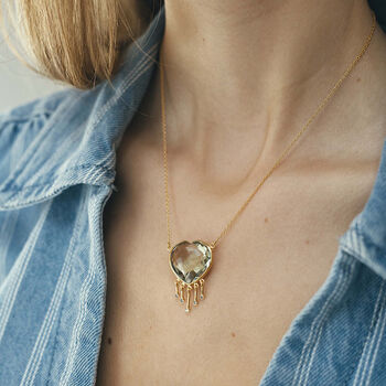 Gemstone Heart Necklace, 3 of 4