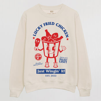 Lucky Fried Chicken Women's Graphic Sweatshirt, 3 of 3