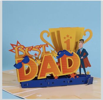 Pop Up 3D Best Dad Card For Father’s Day, 2 of 2