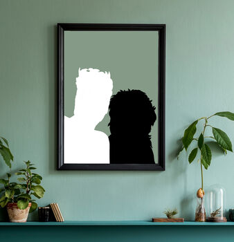 Custom Pet Portrait Mum Dad Cat Dog Art Print, 6 of 11