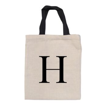 Monogrammed Linen Tote Bag, 4 of 4