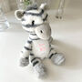 Personalised Born In 2026 Zebra New Baby Teddy Bear, thumbnail 4 of 12