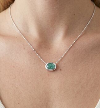 Enso Amazonite And 925 Sterling Silver Necklace, 4 of 5