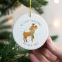 Personalised 1st Christmas Deer Decoration, thumbnail 1 of 7