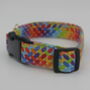 Rainbow Geometric Dog Collar, thumbnail 6 of 10