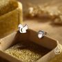 Mismatched Squirrel And Acorn Stud Earrings, thumbnail 10 of 12