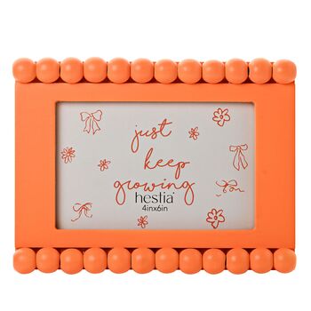 Contemporary Orange Beaded Photo Frame 4' x 6', 2 of 4