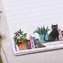 A5 Letter Writing Paper With Cat On Bookcase, thumbnail 2 of 4