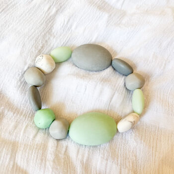 Pebble Resin Bead Stretch Bracelet, 2 of 2