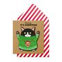 Handmade Christmas Jumper Cat Personalised Greeting Card, thumbnail 1 of 5