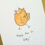 Personalised ‘Dancing Chicken’ Handmade Card, thumbnail 6 of 12