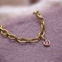 Chunky Birthstone Heart Charm Necklace, thumbnail 4 of 9
