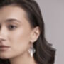 Art Deco Silver Chandelier Fringe Earrings, thumbnail 2 of 5