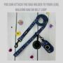 Navy And Pink Floral Dog Poo Bag Holder, thumbnail 2 of 4