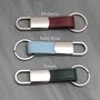 Personalised Italian Leather Message Keyring, thumbnail 3 of 7