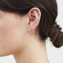 Gold Floral Wreath Hoop Earrings, thumbnail 2 of 8