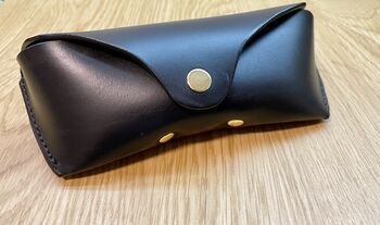 Personalised Black Leather Glasses Case, 4 of 11