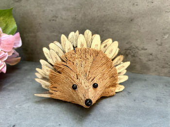Set Three Handmade Hedgehog Ornaments Coconut, 8 of 12