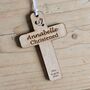 Personalised Christening Cross Hanging Decoration Card, thumbnail 3 of 4