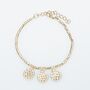 Gold Plated Hammered Disc Bead Bracelet, thumbnail 1 of 3