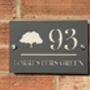 Personalised Silhouette Tree Design House Number Sign Acrylic, thumbnail 5 of 11