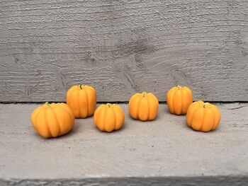 Set Of Six Mini Pumpkin Candles, 2 of 4