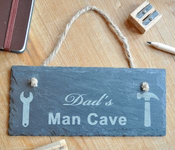 Personalised Man Cave Slate Sign, 4 of 5